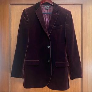 Marc Jacobs Men’s Burgundy Velvet Sport Coat Blazer